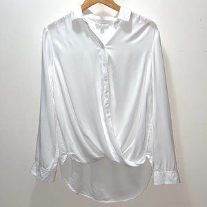 Beach Lunch Lounge white hi low blouse S